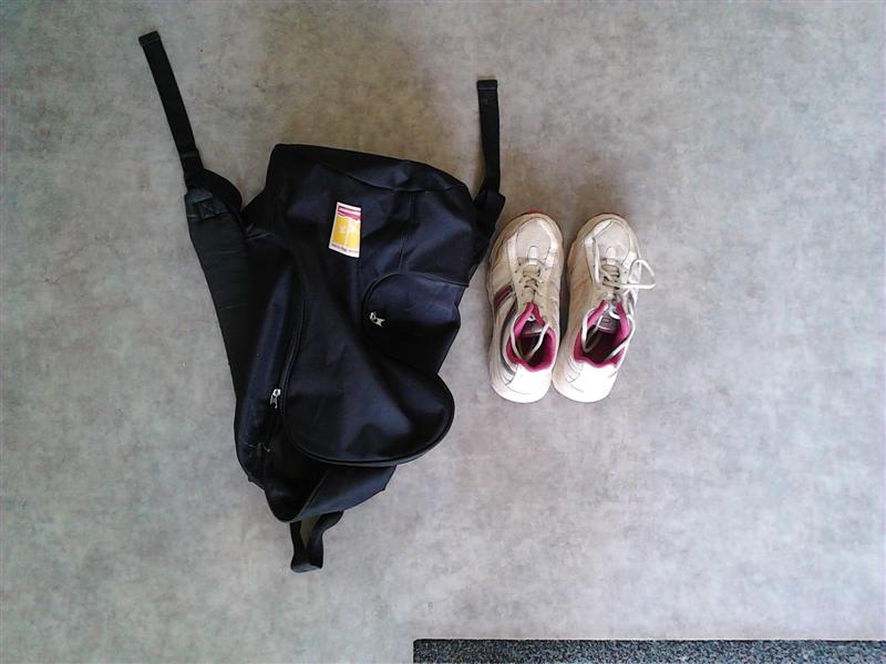 backpack and shoes